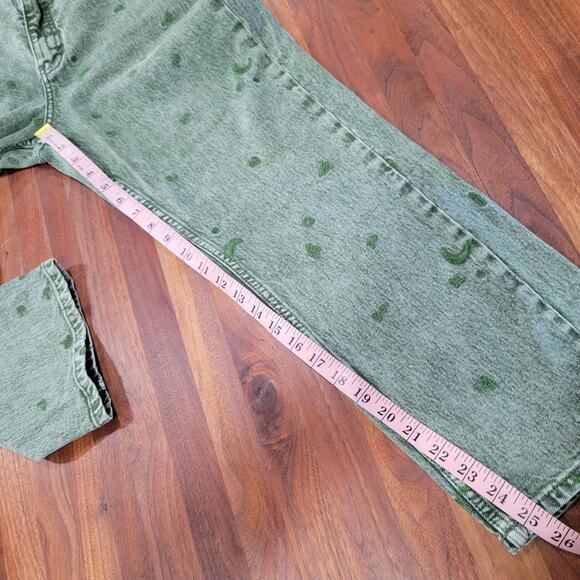 Pilcro The Borrowed Boyfriend Jeans In Holly Mid Rise Relaxed Fit Embroidered 31 - Picture 14 of 16